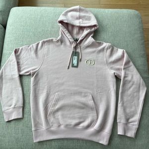 BRAND NEW Men’s Christian Dior Essentials Hoodie. Color Pink, Mens Size Large